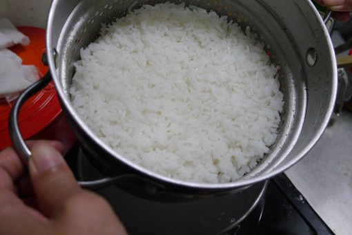 茹で上がったタイ米